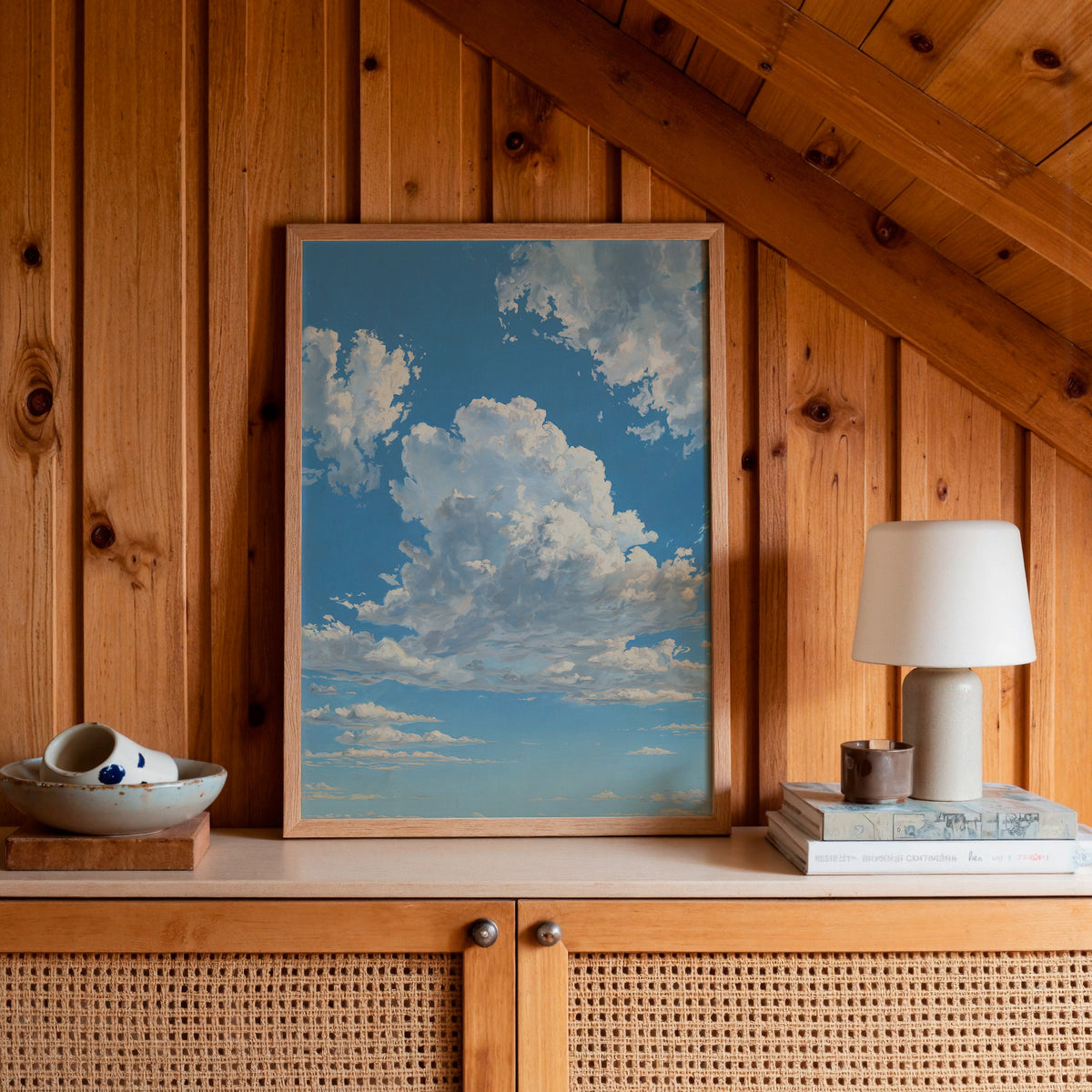 Klarhed — Den åbne himmel vist sammen med møbler og rummets farver